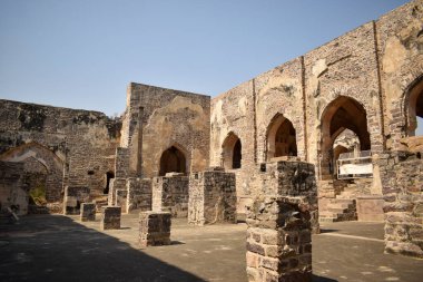 Golconda Kalesi Mimari Harap Duvar Tasarımları