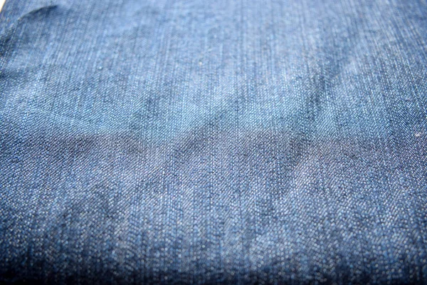 Blue Denim Jeans Textur Für Hintergründe Nahaufnahme Detailliertes Archivfoto — Stockfoto