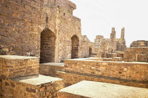 Golconda Fort Old Historical India Área Fotografía Fondo —  Fotos de Stock