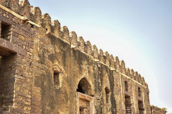 Golconda Fort Old Historical India Area Hintergrundbild Archivbild — Stockfoto