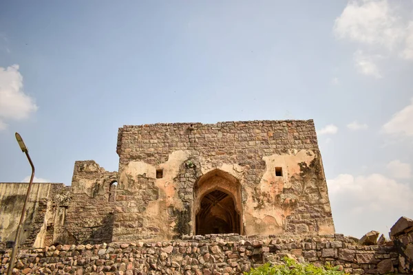 Golconda Fort Oud Historisch India Gebied Achtergrond Stock Foto — Stockfoto