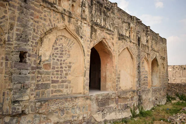 Golconda Fort Arch India Gebied Achtergrond Stock Foto — Stockfoto