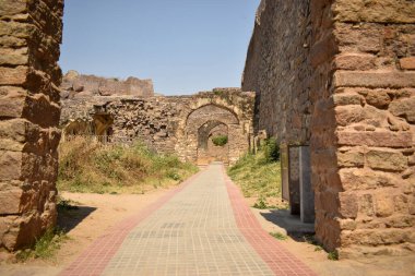 The Stone block Steps, Fort Stock 'un fotoğraf çekiminde yürüme yolu.