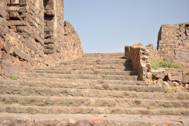 The Stone block Steps Park / Fort stok fotoğraf görüntüsünde yürüyüş yolu