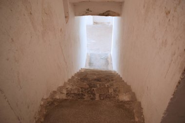 The Stone block Steps Park / Fort stok fotoğraf görüntüsünde yürüyüş yolu
