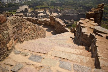 The Stone block Steps, Fort Stock 'un fotoğraf çekiminde yürüme yolu.