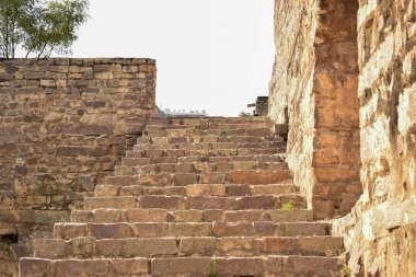 The Stone block Steps Park / Fort stok fotoğraf görüntüsünde yürüyüş yolu