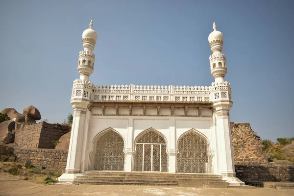 Hyderabad Telangana Hindistan Daki Golkonda Kalesi Ndeki Eski Cami Mescidi — Stok fotoğraf