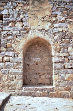 Eski Fort Rock Taş Duvarı Arkaplan Tasarımı Kirli Eski Doku Fotoğrafı