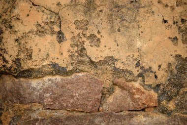Kaba Grunge Vintage açık gri Soyulmuş Çimento Duvarı Arka planı Sıkıntılı, Eski Kirli Doku