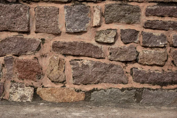 Old Fort Rock Stone Big Wall Textúra Háttér Piszkos Régi — Stock Fotó