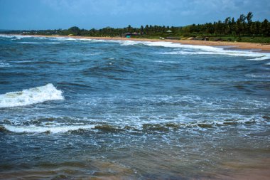 Okyanus-Deniz Dalgaları Sahilde Kum Manzarası