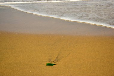 Okyanus-Deniz Dalgaları Sahilde Kum Manzarası