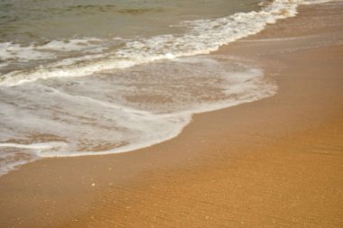 Okyanus-Deniz Dalgaları Sahilde Kum Manzarası