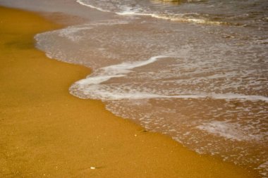 Okyanus-Deniz Dalgaları Sahilde Kum Manzarası