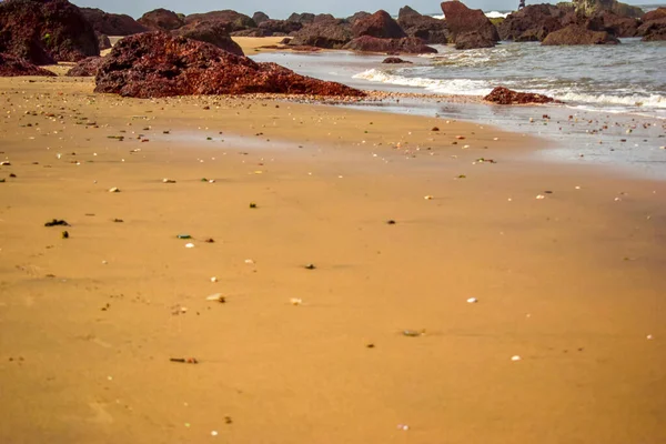 Vagues Océan Mer Plage Sable Paysage Contexte — Photo