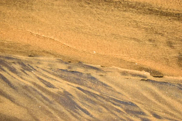 Beach Sand Piękny Wzór Żółty Tło — Zdjęcie stockowe