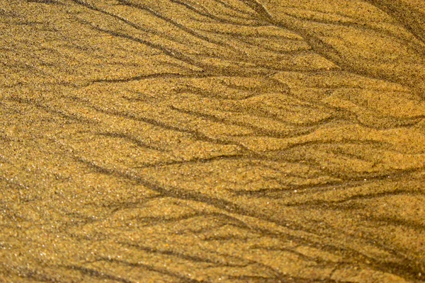 Strand Sand Schöne Muster Design Gelb Hintergrund — Stockfoto