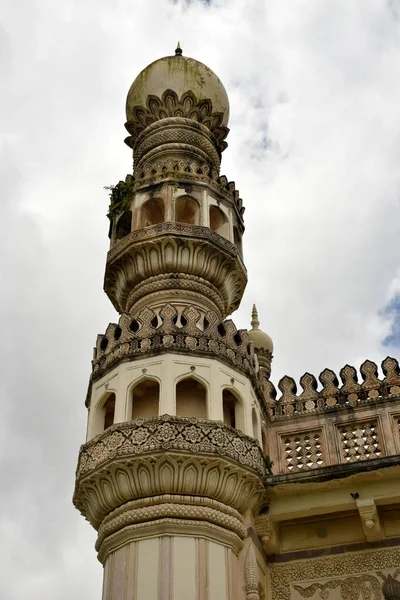 Arte Arquitetônica Islâmica Velha Minarete Mesquita Arruinada Velha Masjid — Fotografia de Stock