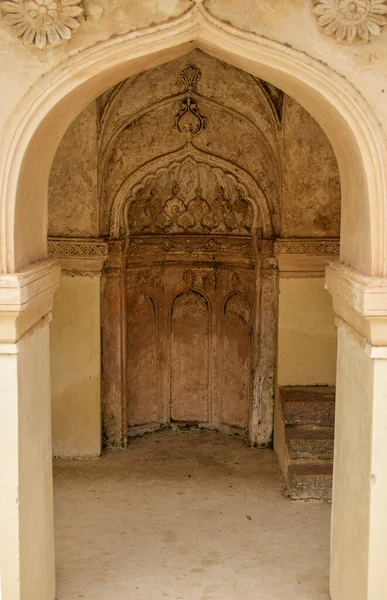 Древнее Исламское Архитектурное Искусство Арках Стенах Коридоров — стоковое фото