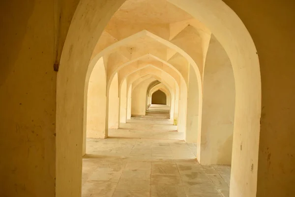 Ancient Old Islamic Architectural Arts Arch Walls Corridors — Stock Photo, Image