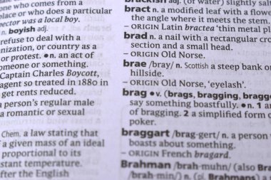 İngilizce Sözlük Sayfasını Sözcükle Kapat - Brae