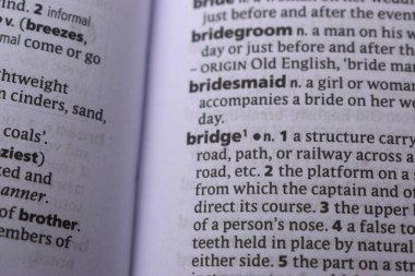 İngilizce Tanımlama Sözlüğü - Köprünün Yazılı Sözcüğünün Sayfasını Kapat