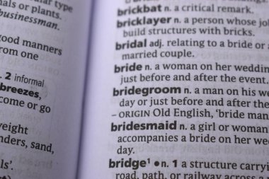 İngilizce Tanımlama Sözlüğü Sayfası - Nedimenin Yazılı Sözcüğünün Kapanışı