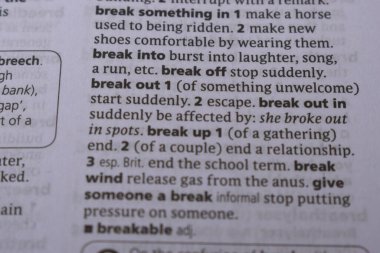 İngilizce Sözlük Sayfasını Kelimeyle Kapat - Çık