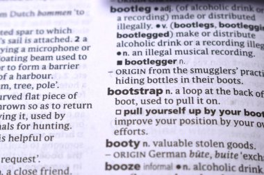 İngilizce Tanımlama Sözlüğü Sayfası - Açılış Sözcüğünün Yazılı Sözcüğünün Kapanışı