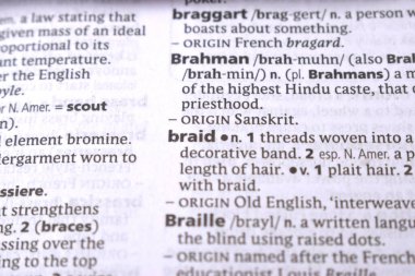 İngilizce Sözlük Sayfasını Kelimeyle Kapat - Braid