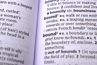 İngilizce Tanımlama Sözlüğü Sayfası - Bağlı Kelimenin Kapalı Sayfası