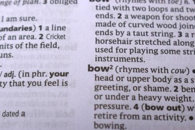 İngilizce Sözlük Sayfasını Kelimeyle Kapat - Yay