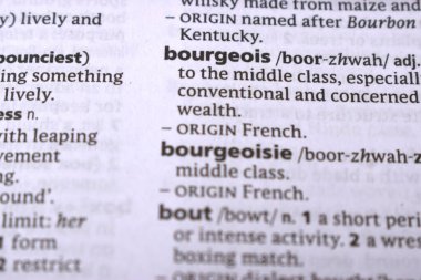 İngilizce Sözlük Sayfasını Sözcükle Kapat - Burjuva