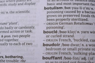 İngilizce Tanımlama Sözlüğü Sayfası - Bouclee 'nin Yazılı Sözcüğünün Kapanışı