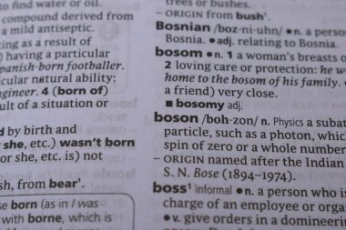 İngilizce Tanımlama Sözlüğü Sayfası - Göğüs Sözcüğünün Yazılı Sözcüğünün Kapanışı