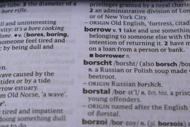 İngilizce Sözlük Sayfasını Sözcükle Kapat - Borscht