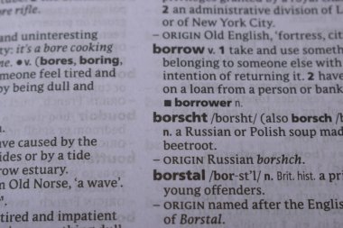 İngilizce Sözlük Sayfasını Sözcükle Kapat - Borscht