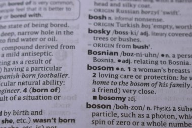 İngilizce Sözlük Sayfasını Kelimeyle Kapat - Boson