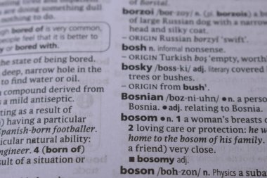 İngilizce Tanımlama Sözlüğü - Boşnakça Sözcüğün Yazılı Sayfasını Kapat