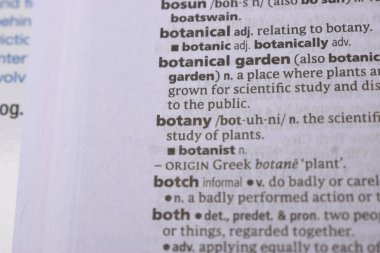 İngilizce Sözlük Sayfasını Kelimeyle Kapat - Botanik