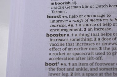 İngilizce Tanımlama Sözlük Sayfası - Destekleyicinin Yazılı Sözcüğünün Kapanışı