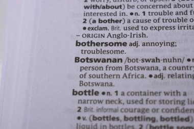 İngilizce Sözlük Sayfasını Sözcükle Kapat - Can sıkıcı