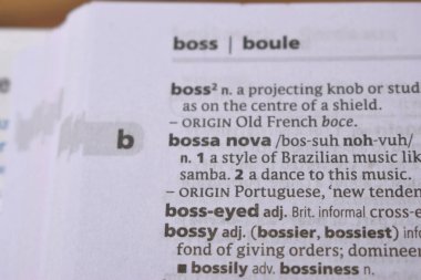 İngilizce Sözlük Sayfasını Kelimeyle Kapat - Bossa nova