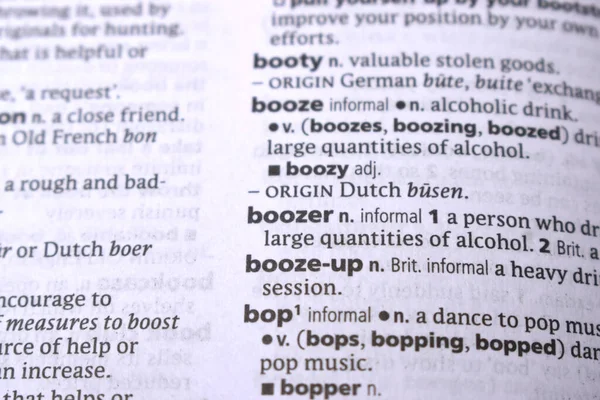 İngilizce Tanımlama Sözlüğü Sayfası İçkinin Yazılı Sözcüğünün Kapanışı