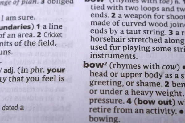 İngilizce Sözlük Sayfasını Kelimeyle Kapat - Yay