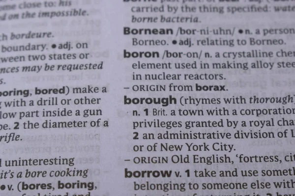 İngilizce Tanımlama Sözlüğü Sayfası - İlçenin Yazılı Sözcüğünün Kapanışı