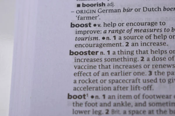 İngilizce Tanımlama Sözlük Sayfası - Destekleyicinin Yazılı Sözcüğünün Kapanışı