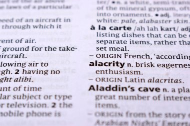 İngilizce Sözlük Sayfasını Kelimeyle Kapat - Alcrity