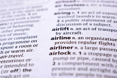 İngilizce Sözlük Sayfası - Havayolu Sözcüğüyle Kapat